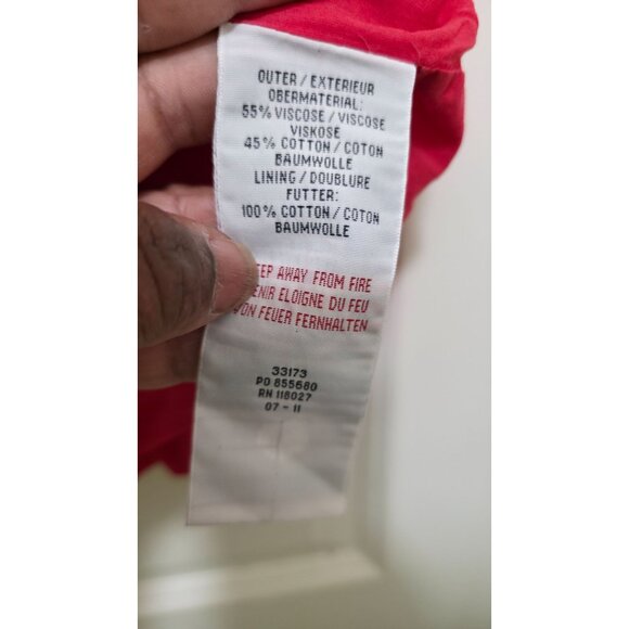 Mini Boden Girls Red Sleeveless Dress With Rosette Appliques Button Back Closure - Picture 7 of 8